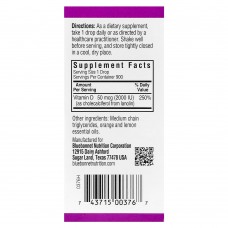 Bluebonnet Nutrition, жидкий витамин D3 в каплях, цитрус, 50 мкг (2000 МЕ), 30 мл (1 жидк. унция)